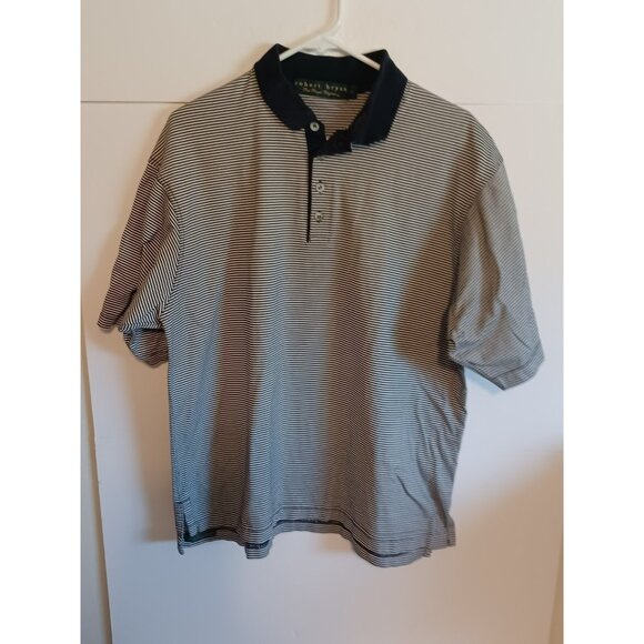 Robert Bryan Other - Robert Bryan Port Royal Virginia Men's Polo Shirt L Navy Blue & White Stripe